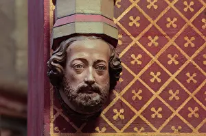 Axial: Viollet le Duc cornice, Amiens Cathedral, Picardy, France