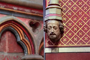 Axial: Viollet le Duc cornice, Amiens Cathedral, Picardy, France