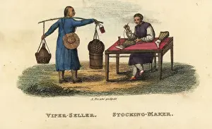 Broth: Viper seller and stocking maker, Qing Dynasty