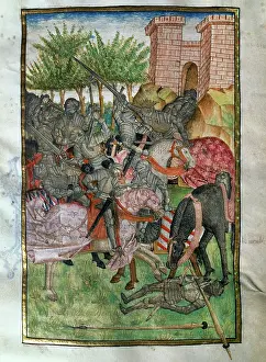 Valencia: Virgil (70-19 B.C.). The Aeneid. Miniature. 15th century. X