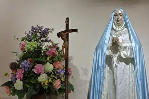 Espada: Virgin, Chapel, Mission Espada, San Antonio, Texas, USA