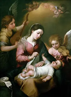 Bartolome: Virgin and Child with Angels, by Murillo