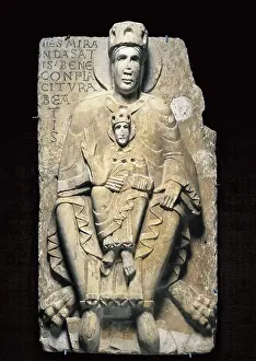 Gesticulate: The Virgin and Child. Castilian school. 12th