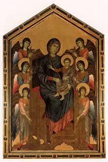 Enthroned: The Virgin and Child Enthroned... by Cimabue