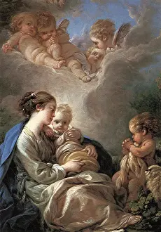 1765: Virgin and Child with Saint John the Baptist, by Boucher