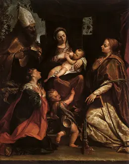 1580: The Virgin and Child with Saints, by Carracci