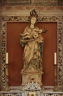 Calabrian: Virgin and child statue, Cathedral, Taormina, Sicily, Italy