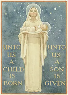 Halos: The virgin Mary and child