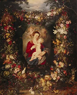 Bruegel: Virgin Mary and Child, by Rubens