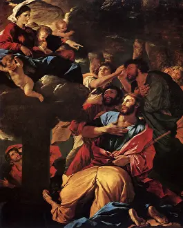 Putto: Virgin of the Pillar Appearing to Saint James, by Poussin