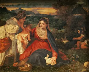 Vecellio: The Virgin with the Rabbit, by Titian