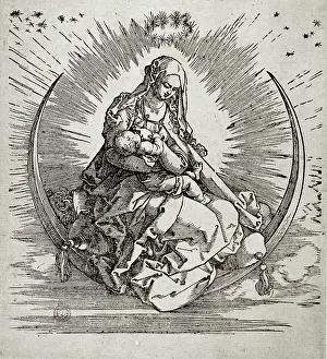 1511: Virgin sitting on a crescent Moon