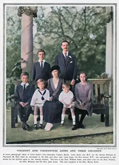 Clevedon: Viscount and Viscountess Astor and their children