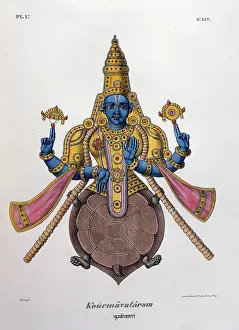 Francaise: Vishnu one of the gods of the Hindu trinity (trimurti)