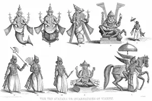 Vishnu: Vishnu, one of gods of the Hindu Trinity (Trimurti)