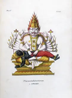 Hindu: Vishnu, one of the gods of the Hindu trinity (trimurti)