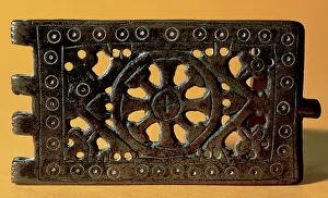 Motifs: Visigothic Art. Spain. Rectangular copper buckle