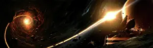 Cataclysm: Vision of a black hole destroying a sun
