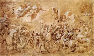 1517: Vision of St Peter and St Paul before Attila, by Raphael