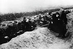 Chaplain: Visit from a chaplain at the trench, 1914