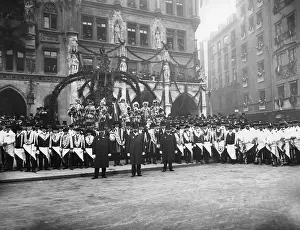 Marienplatz: Visit of the emperor Wilhelm II. in Munich, 1906