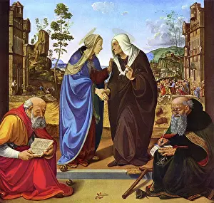 Crutch: The Visitation with two Saints by Piero di Cosimo