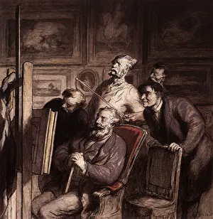 Daumier: Visitors to an Artist's Studio