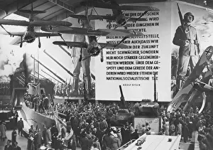 Rearmament: Visitors at the exhibition Give Me Four Years Time, 1937