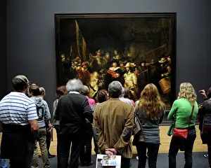Rembrandt: Visitors looking at The Night Watch by Rembrandt