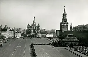 Basils: Visitors queue in Red Square, Moscow for Lenin's Mausoleum