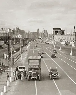 Cpc001: Visitors Waiting For Bus to 1933 World's Fair