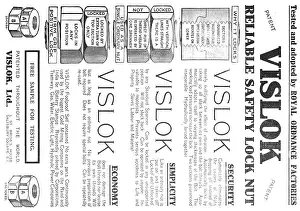 Fasteners: Vislok Safety Lock Nuts 1916