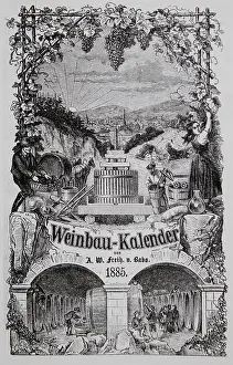 Calendars: Viticulture calendar 1885