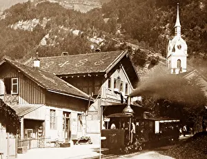 Vitznau: Vitznau Railway Station, Switzerland, Victorian period