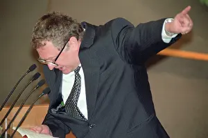 Zhirinovsky: Vladimir Zhirinovsky speaks at a State Duma sitting. 1998