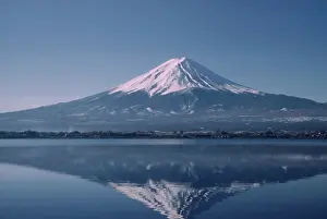 Snow Capped: Volcano - mount Fuji - Japan - nature