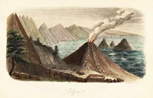 Achille Comte: Volcano, mountains and basalt pillars