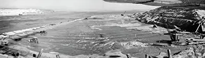 A.makletsov: Volga Hydroelectric Power under construction, 1958
