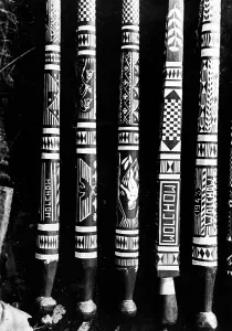 Needlework: Volkhov canes, 1942