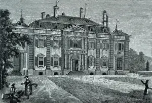 Arouet: Voltaire's estate in Ferney. Engraving