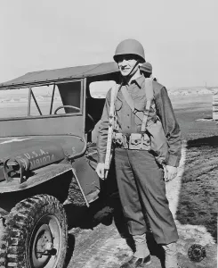 Jeep: A volunteer with 122 Infantry Battalion, the