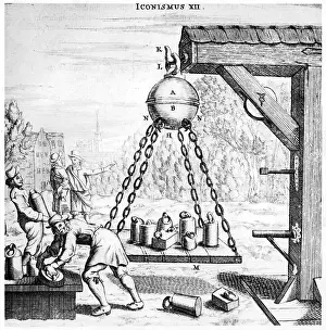 Suspended: Von Guericke's demonstration of the power of a
