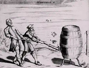 Exhausting: Von Guericke's first air pump, used to remove