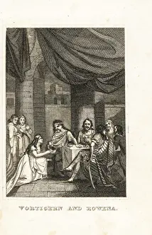 Great Britain: Vortigern, king of the Britons, seduced by Rowena