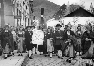 Polling: Voters on the way to the polling station in