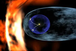 Encountering: Voyager 1, a space probe launched in 1977, ?