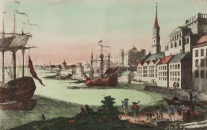 Vers: Vue de Boston vers le cale du port