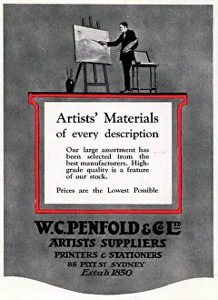 Stationers: W. C. Penfold & Co Advertisement