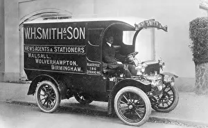 Stationers: W H Smith delivery van and driver, West Midlands