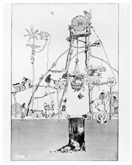 Atherton: W. Heath-Robinson: Coal mine pi-head